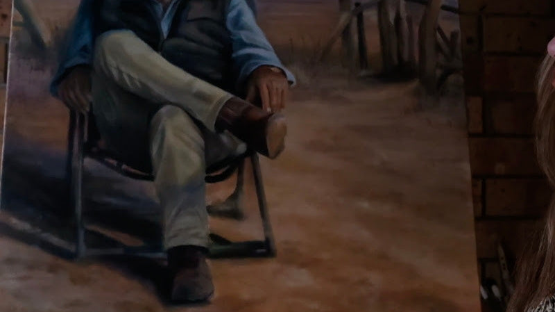 Lasso yard, story behind the painting