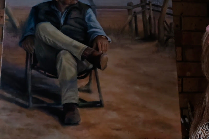 Lasso yard, story behind the painting